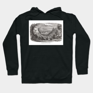 Vale of Avoca, County Wicklow, Ireland, 19th century engraving Hoodie